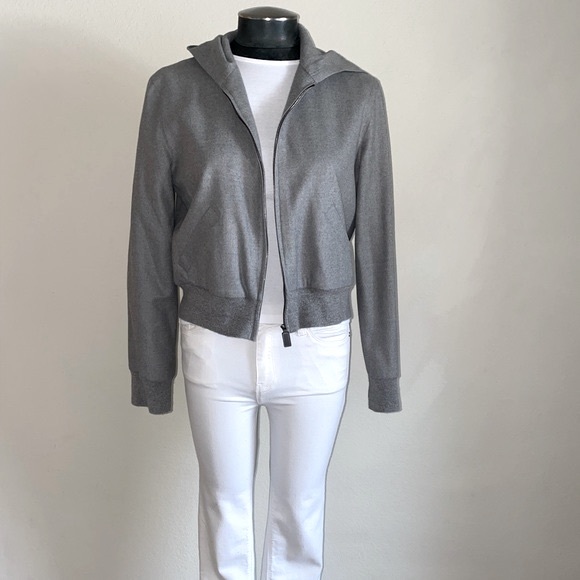 Ralph Lauren Collection Wool Crop Zip-Up Hoodie - Picture 11 of 16